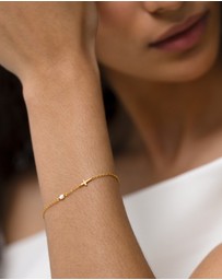 SAINT VALENTINE - Cross & Pearl Bracelet - Gold - ICONIC EXCLUSIVE