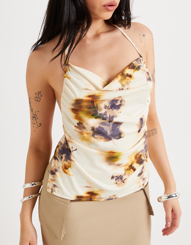 Alice In The Eve - Chloe Halter Cowl Neck Top