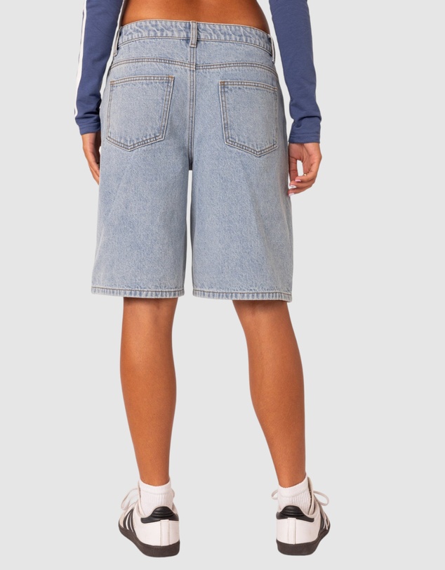 EDIKTED - Jacqui Low Rise Denim Bermuda Shorts