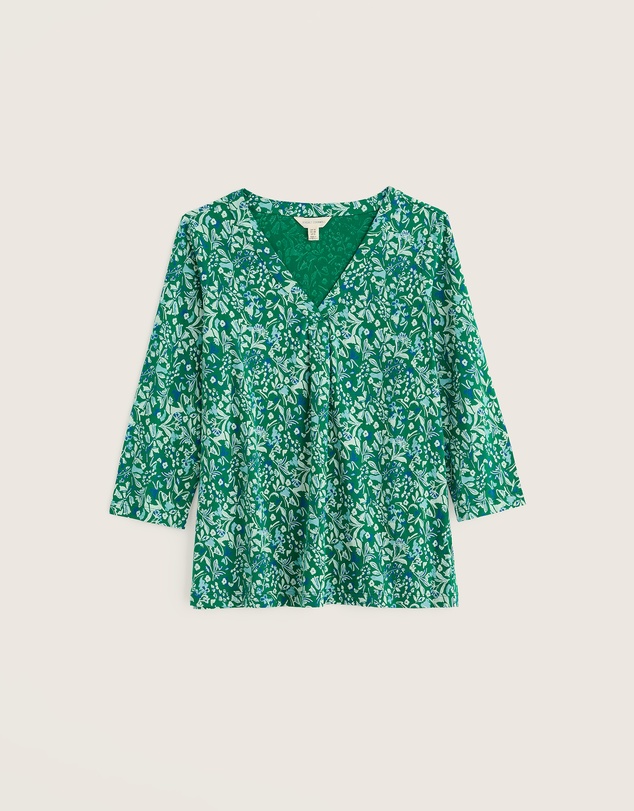 Seasalt - Seasalt Cornwall Green 3/4 Barnoon Top
