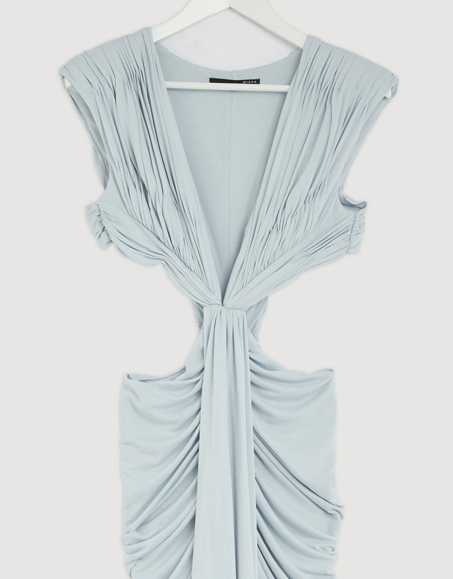 Revibe - Repaired MISHA The Solacia Cupro Dress - AU 8