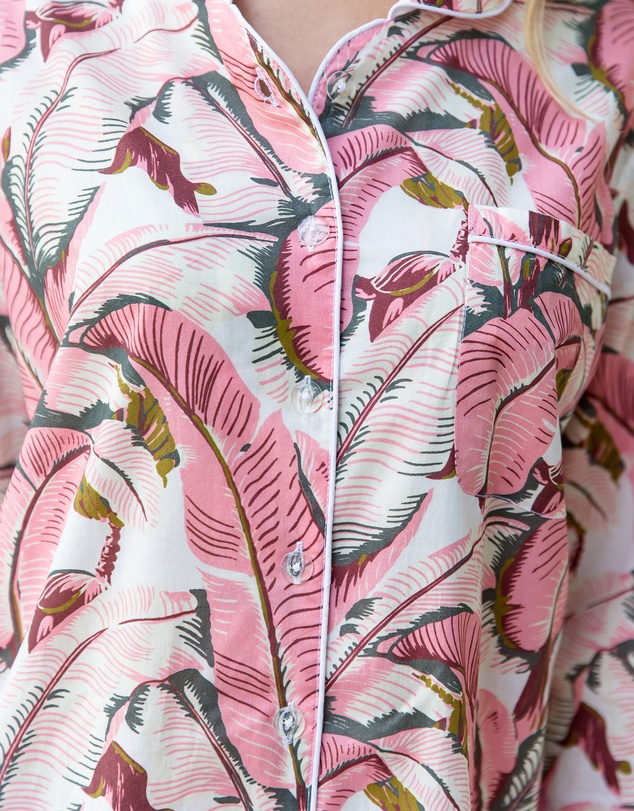 Sant And Abel - Women's Martinique® Pink Banana Leaf Night Shirt