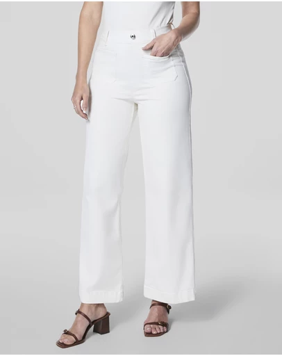 Spanx - Airessentials-Cropped Wide Leg Jeans - White