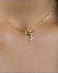 Georgini - Georgini Luxury Letters Y Initial Pendant Gold