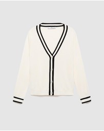 M.N.G - Cardigan With Contrasting Stripes