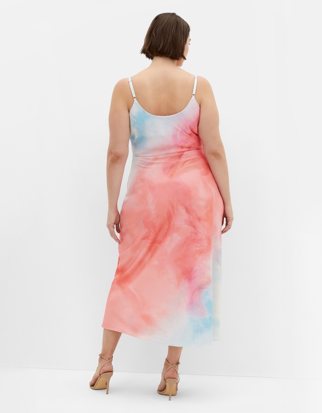 City Chic - Mali Print Dress - coral