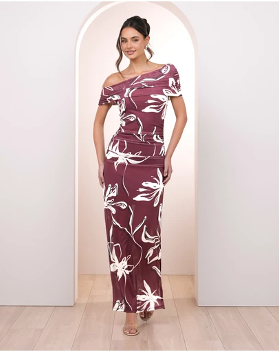 Pilgrim - Winry Print Mesh Maxi Dress