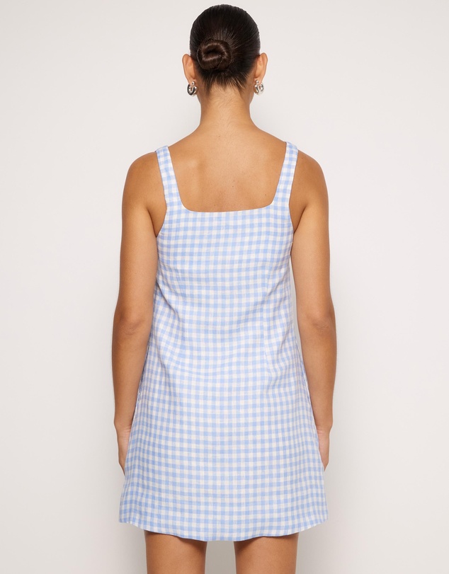 AERE - Nolana Gingham Shift Mini Dress