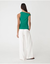 Forcast - Cici Bamboo Twist Shoulder Top