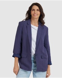 CAMIXA - Jackie Oversized Linen Blazer Jacket