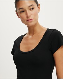 Cotton On - Everyday Smooth Scoop Neck Tee