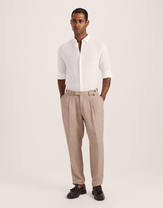 SABA - Anderson Long Sleeve Classic Linen Shirt