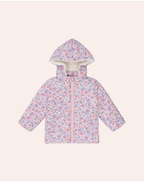 Huxbaby - Heart Floral Quilted Puffer Jacket - Babies-Kids