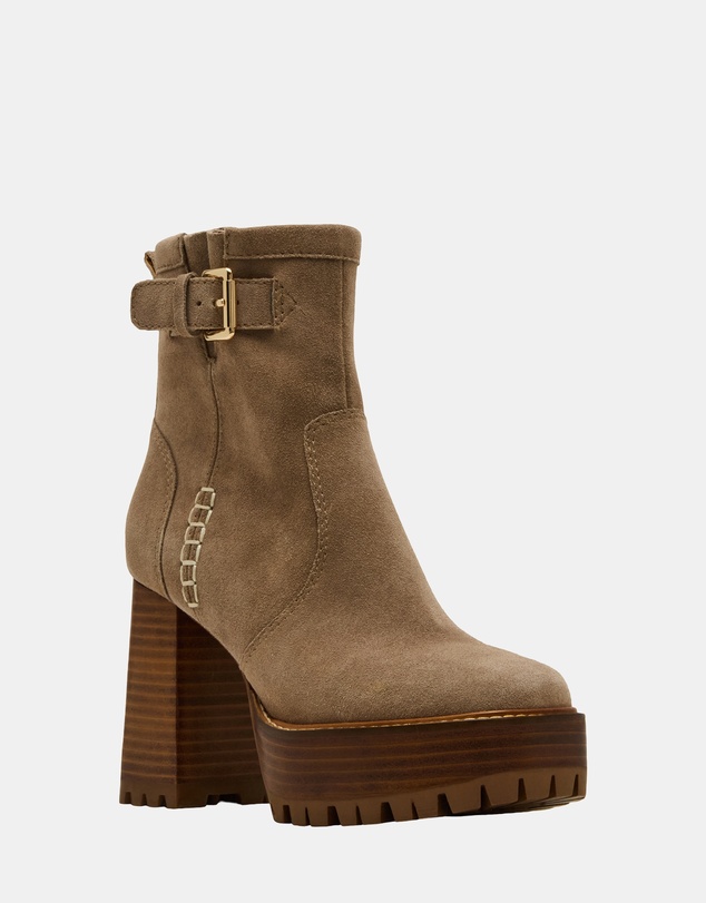 Steve Madden - Summit Taupe Suede Booties
