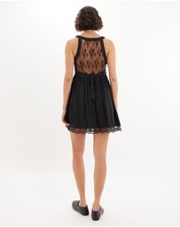 Amelius - Adrielle Lace Detail Mini Dress