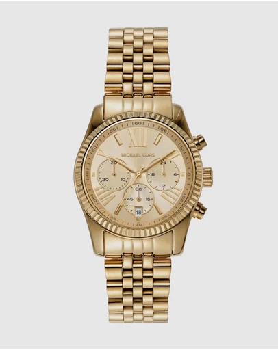 Michael Kors - Lexington Gold Tone Chronograph Watch