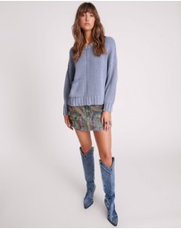 ONE TEASPOON - Acid Washed Oversized Pocket Sweater