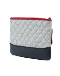 Pre-Loved by Azura Reborn - Pre-Loved Medium Quilted Wool and Calfskin Gabrielle O Case Clutch