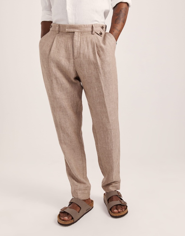 SABA - Wade Pleat Front Linen Pant