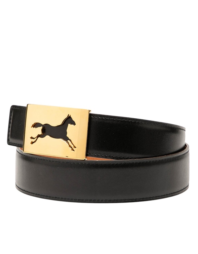 Pre-Loved by Azura Reborn - Pre-Loved Box Calf Horse Buckle Belt