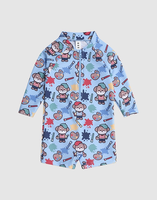 Huxbaby - Parisian Painter Pup Swimsuit - Babies-Kids