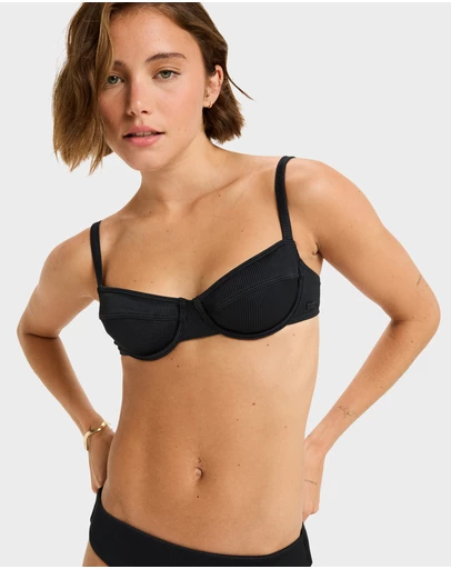 Roxy - Womens Rib Roxy Love Love The Queen Bikini Top