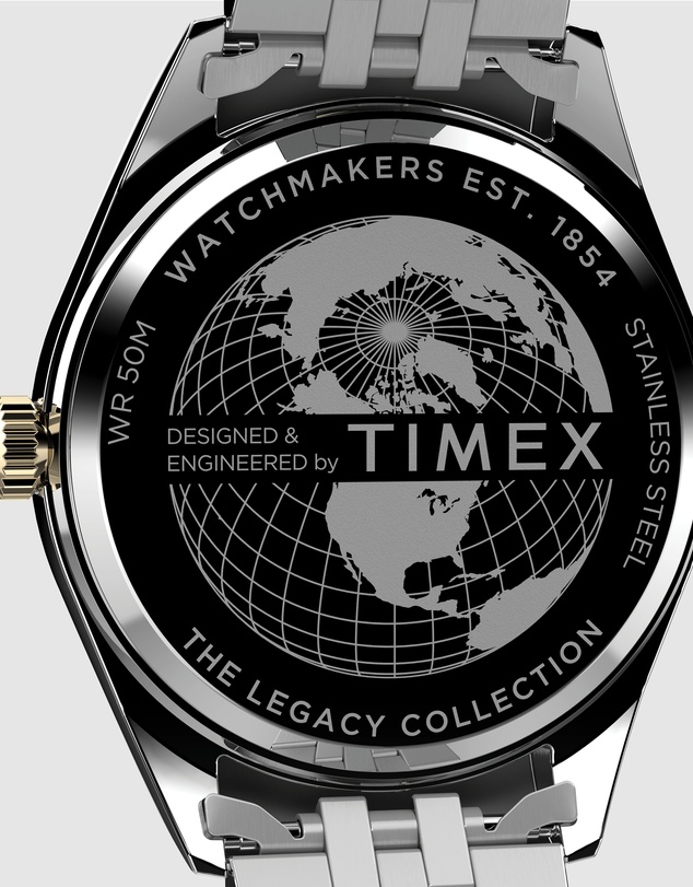 TIMEX - Timex Men’s Legacy 41mm Two Tone Case Green Dial Bracelet