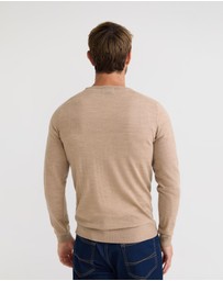 Oxford - Crew Neck Pure Wool Pullover