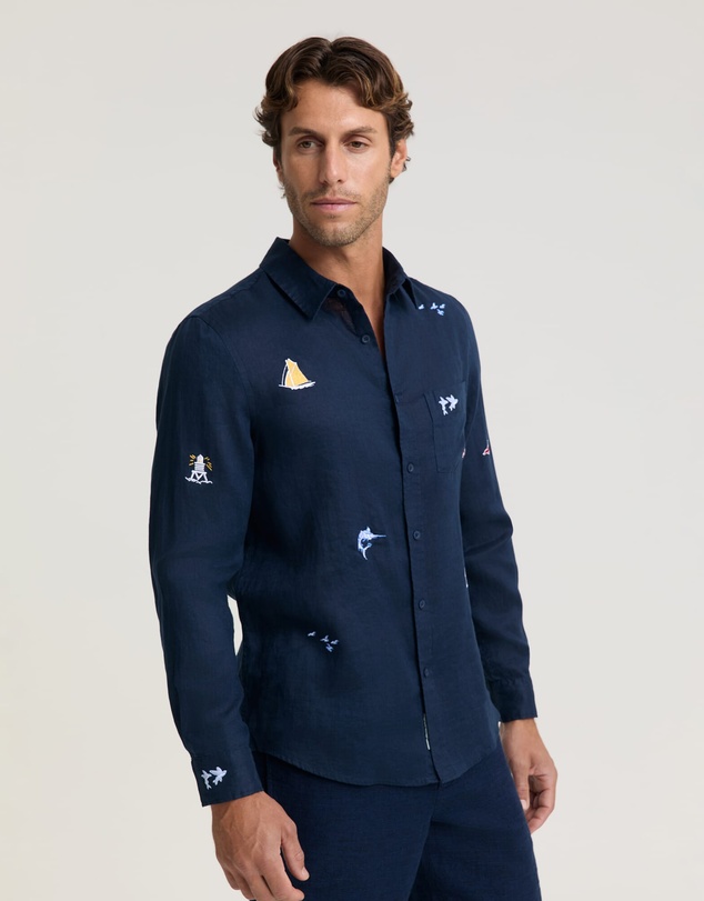 Sportscraft - Halyard Long Sleeve Linen Shirt