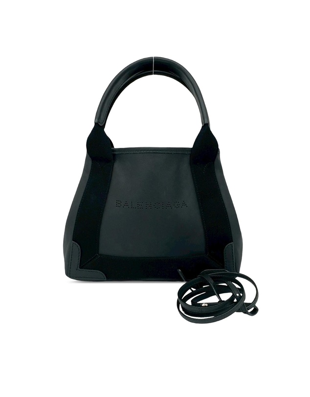 Pre-Loved by Azura Reborn - Pre-Loved Calfskin Perforated Navy Cabas Tote XS