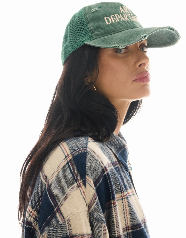 THE TALES - Destroyed Art Department Green Trucker Cap
