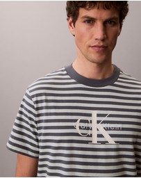 Calvin Klein Jeans - Monogram Logo Stripe Relaxed T-Shirt