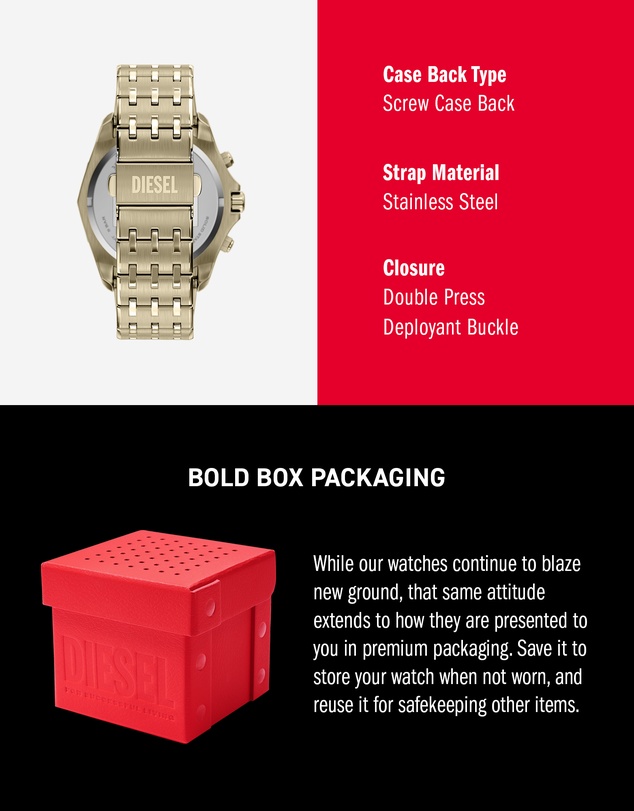 Diesel - Stinger Gold Tone Chronograph Watch