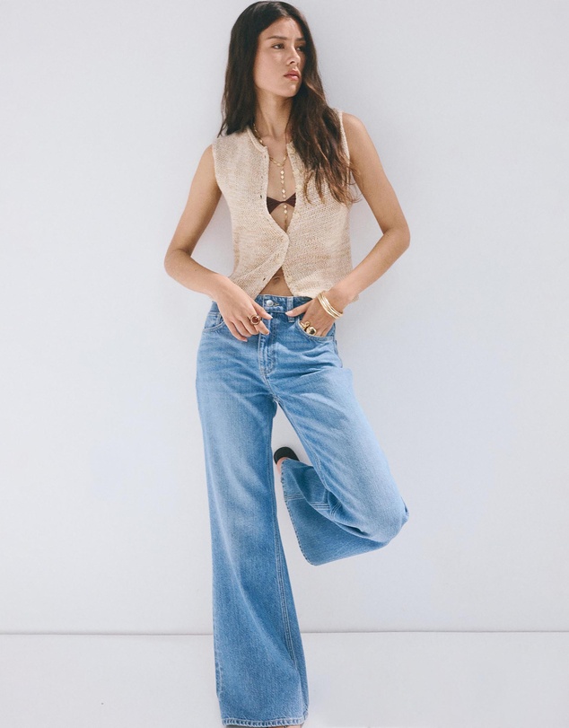 M.N.G - Buttoned Marle Knit Vest