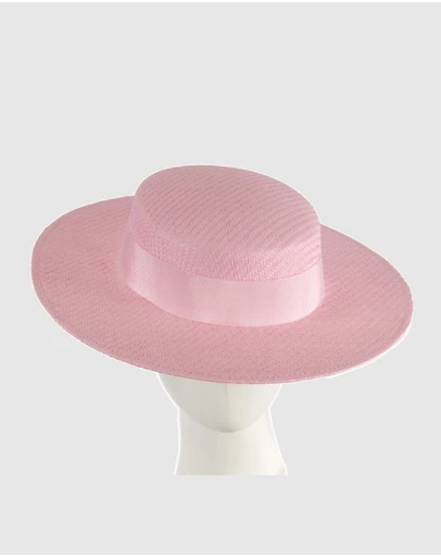 Max Alexander - Pink Boater Hat