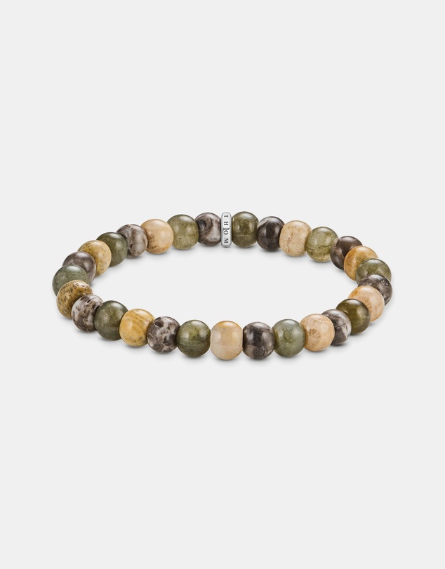 THOMAS SABO - THOMAS SABO Bracelet with labradorite and crocodile jasper beads
