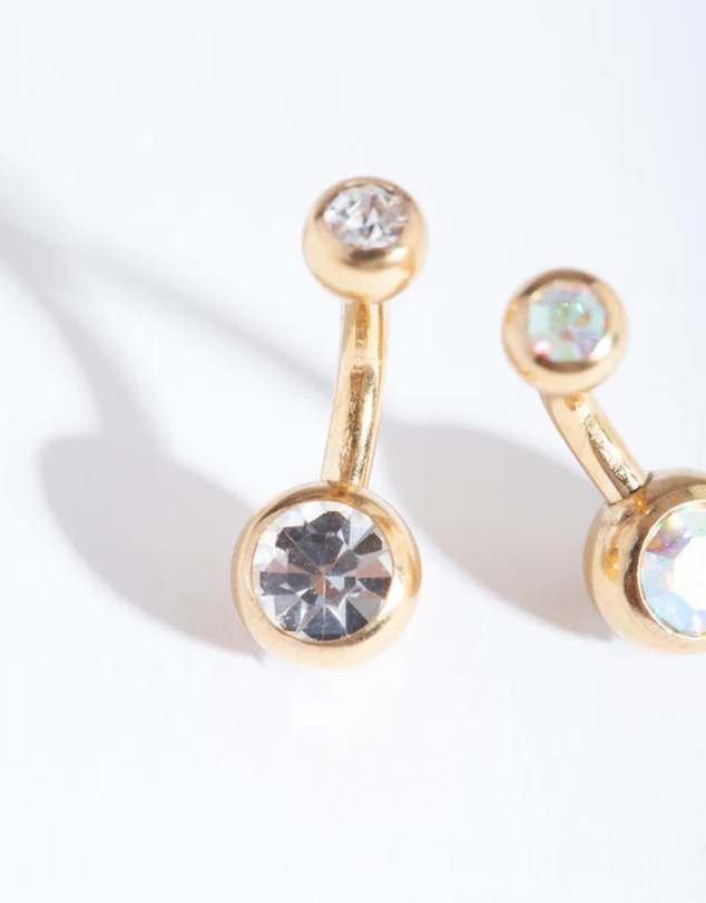 Lovisa - Gold Mini Belly Bar Pack