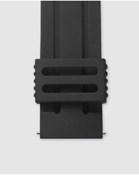 Maxum - Prince Band - Black Silicone With Silver Tone Buckle