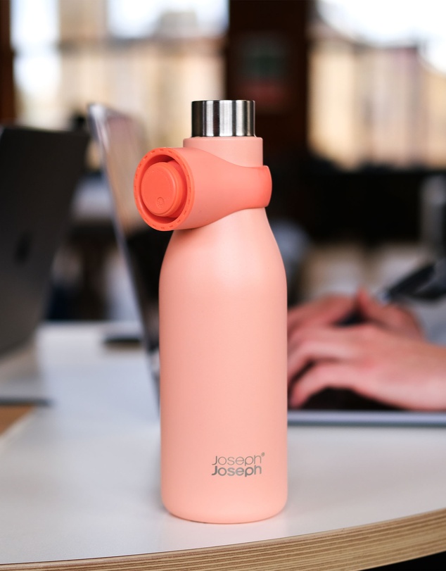 Joseph Joseph - Loop™ Vacuum Insulated Water Bottle 500 mL (17 fl. oz) (Coral)