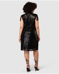 Pink Dusk by Curve Project - Over The Top Sequin Mini Dress