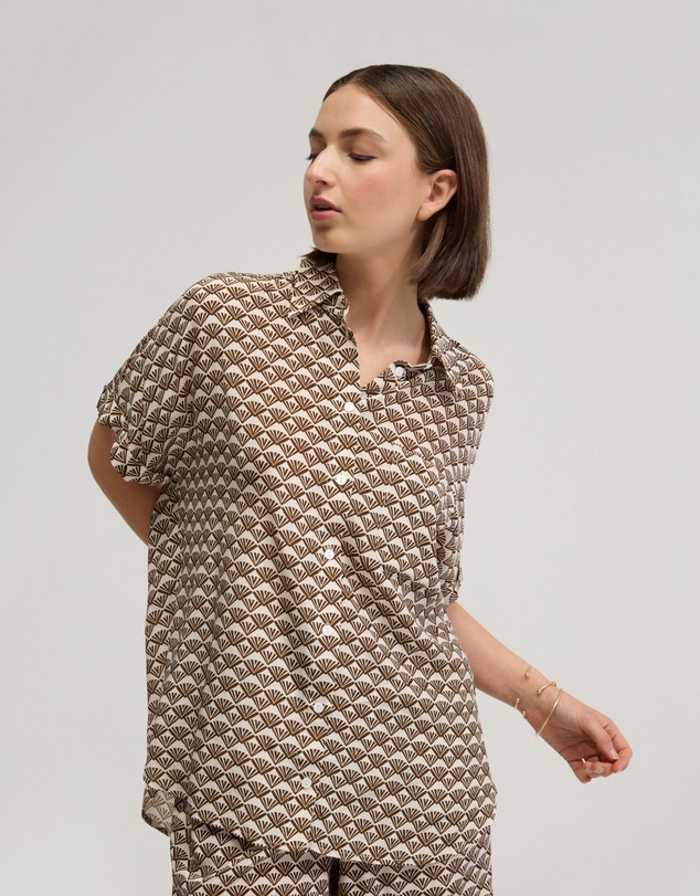 Oxford - Jasmine Short Sleeve Printed Shirt