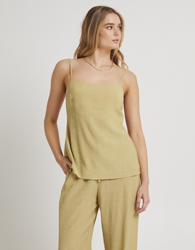 Subtitled - Indra Crinkle Tie Back Top