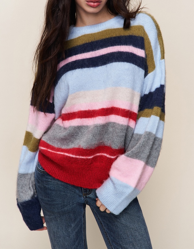 Guizio - Oversized Stripe Knit Jumper