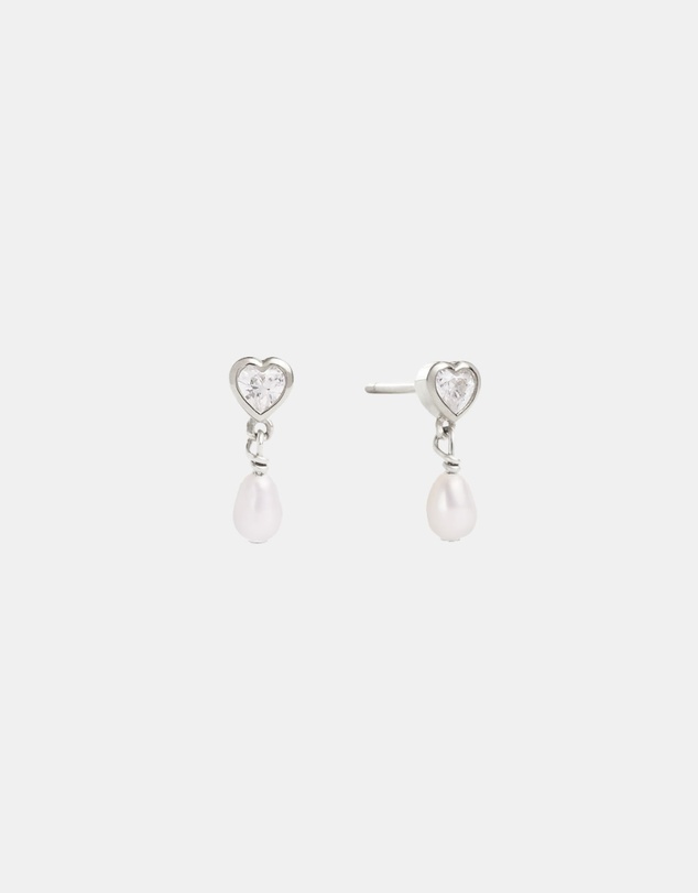 SAINT VALENTINE - True Love Pearl Studs - Silver