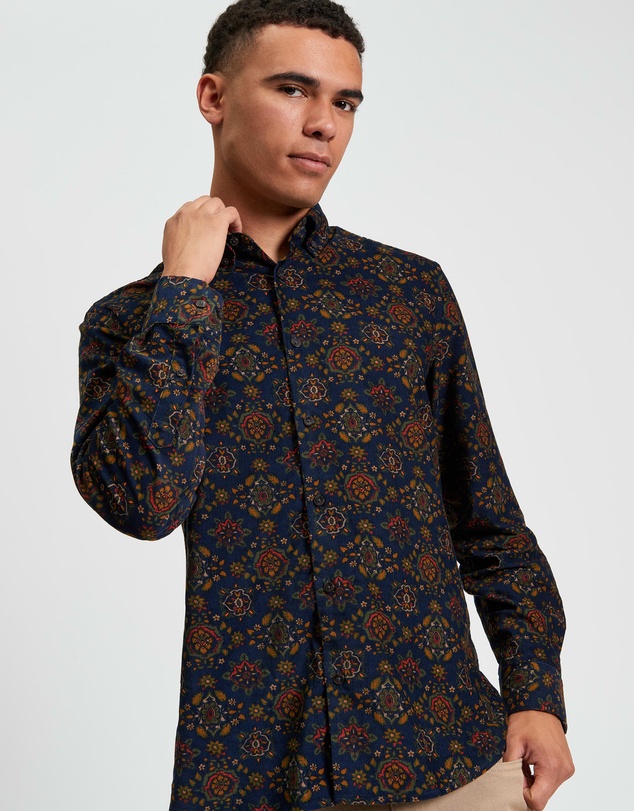 Ben Sherman - Foulard Print Cord Shirt
