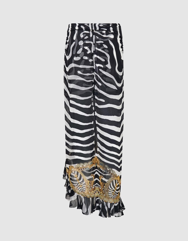 Camilla - Relaxed Wrap Tie Skirt With Ruffle