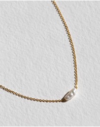 SAINT VALENTINE - Cielo Single Pearl Necklace - Gold