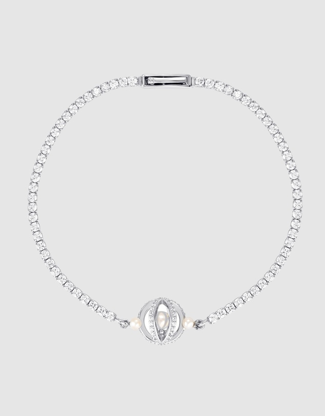 Georgini - Majesty Freshwater Pearl And Cubic Zirconia Bracelet Silver