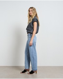 DRICOPER DENIM - Chloe Mid Rise Barrel Jeans
