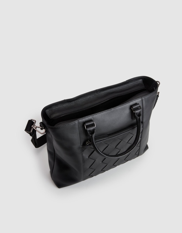 Evity - Dominic Leather Weave Tote Bag